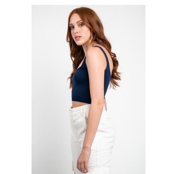 NWT Free People Scoop Neck Crop Top Size XS/S - Picture 3 of 5